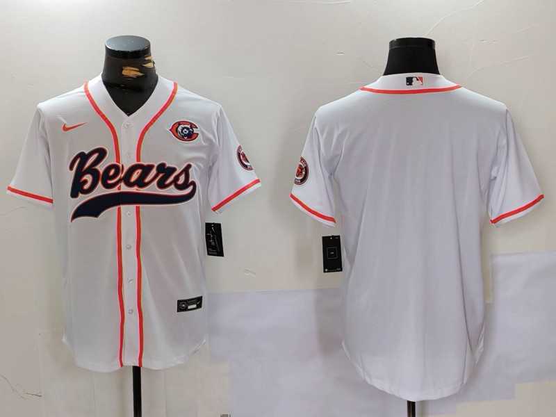 Men's Chicago Bears Blank White With Patch Cool Base Stitched Baseball Jersey,We sell and wholesale Men's Chicago Bears Blank White With Patch Cool Base Stitched Baseball Jersey on line form chian!